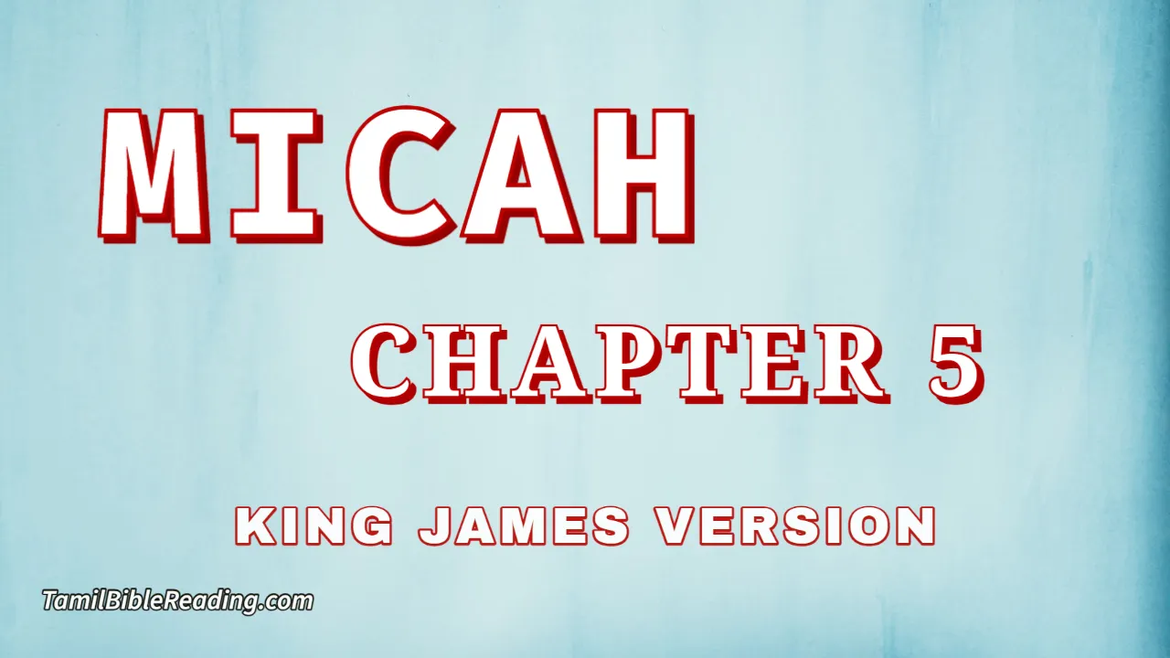 Micah Chapter 5, English Bible, KJV Bible, online English Bible, tbr site,