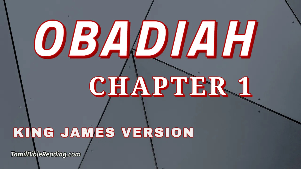 Obadiah Chapter 1, English Bible, KJV Bible, online English Bible, tbr site,