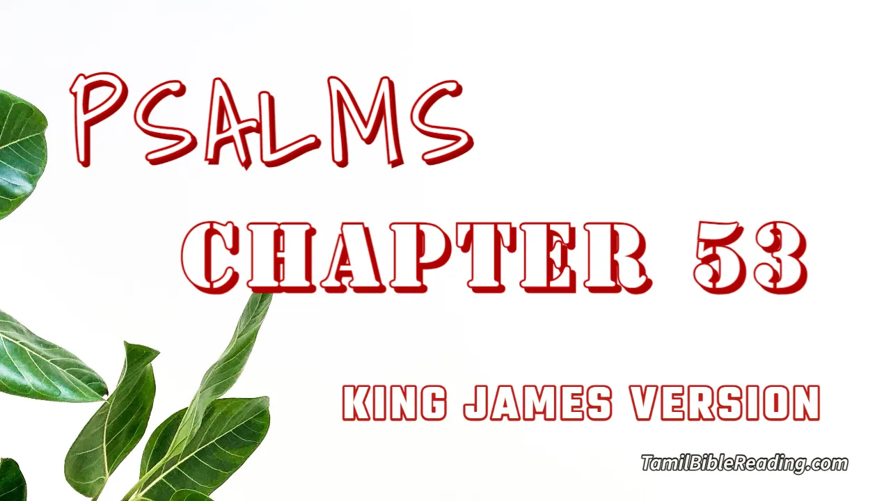 Psalm Chapter 53 King James Version Bible Reading