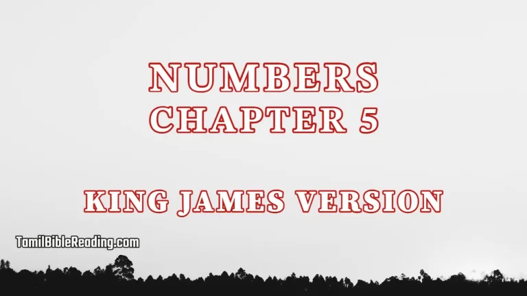 Numbers Chapter 5, English Bible KJV, tamil bible reading, Bible Reading,