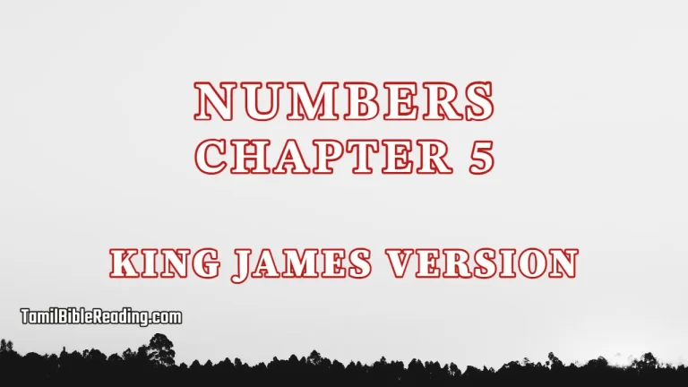 Numbers Chapter 5, English Bible KJV, tamil bible reading, Bible Reading,