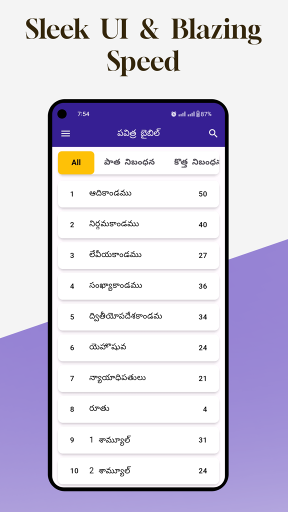 fast Telugu bible app,